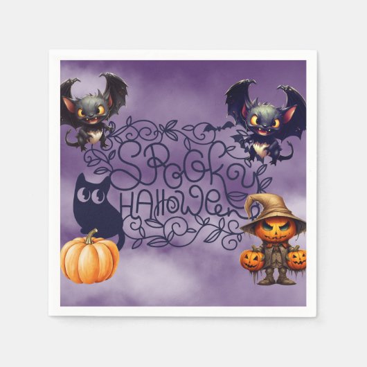 Serviette En Papier Halloween (Devant)