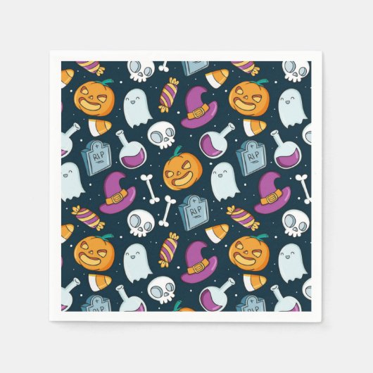 Serviette En Papier Halloween (Devant)