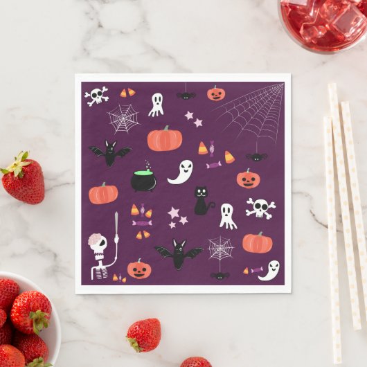 Serviette En Papier Halloween (En situation)