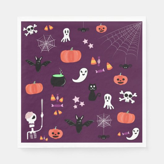 Serviette En Papier Halloween (Devant)