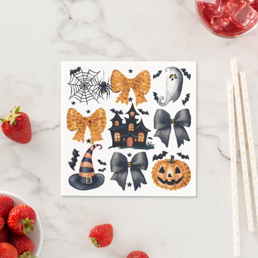 Serviette En Papier Halloween (En situation)