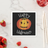 Serviette En Papier Halloween à l'ancienne, Citrouille (jack-o'-lanter (En situation)