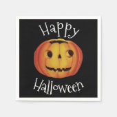 Serviette En Papier Halloween à l'ancienne, Citrouille (jack-o'-lanter (Devant)