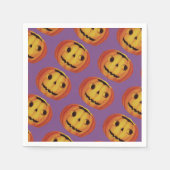 Serviette En Papier Halloween à l'ancienne, Citrouille (jack-o'-lanter (Devant)