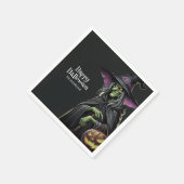 Serviette En Papier Halloween à thème de sorcière effrayant (Coin)