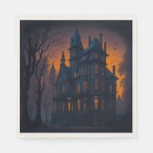 Serviette En Papier Halloween Adulte Haunween Mansion Party (Devant)