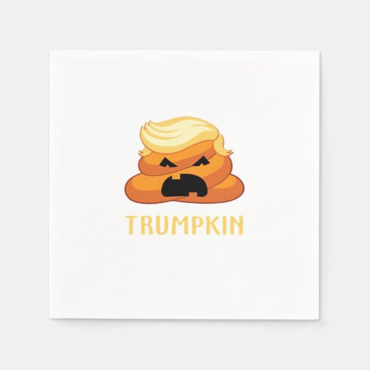 Serviette En Papier Halloween amusant pour Trumpkin Poop (Devant)