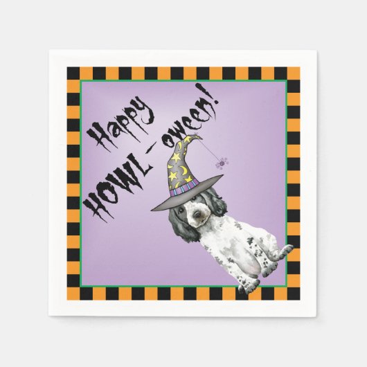 Serviette En Papier Halloween Anglais Cocker Spaniel Napkins (Devant)