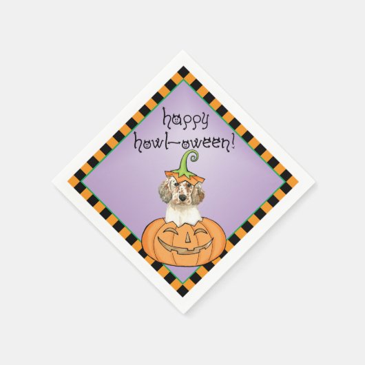 Serviette En Papier Halloween Anglais Setter (Coin)