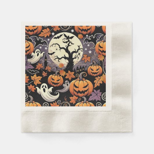 Serviette En Papier Halloween/Automne (Devant)