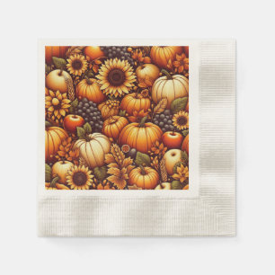 Serviette En Papier Halloween/Automne/Automne/citrouille