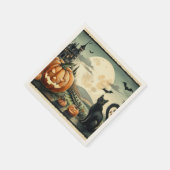 Serviette En Papier Halloween/Automne/Automne/citrouille/chat (Coin)