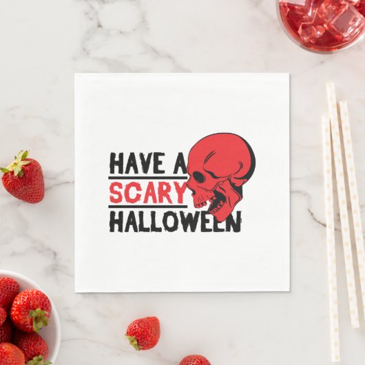 Serviette En Papier Halloween - Avoir un halloween effrayant (En situation)