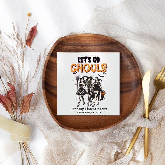 Serviette En Papier Halloween Bachelorette allons au ghoul