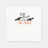 Serviette En Papier Halloween Bats Be Scary Funny Meme (Devant)