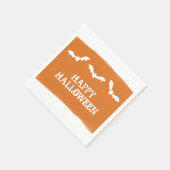 Serviette En Papier Halloween Bats d'aquarelle blanche orange (Coin)