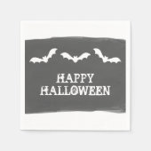 Serviette En Papier Halloween Bats d'aquarelle noir blanc (Devant)