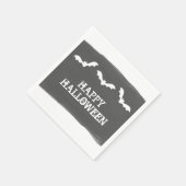 Serviette En Papier Halloween Bats d'aquarelle noir blanc (Coin)