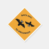 Serviette En Papier Halloween Bats Orange (Coin)