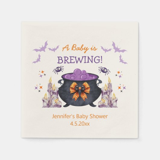 Serviette En Papier halloween bébé brassage baby shower mignon (Devant)