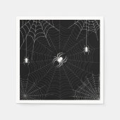Serviette En Papier Halloween Black et White Spider Web (Devant)
