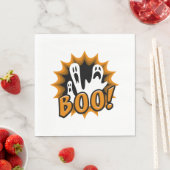 Serviette En Papier Halloween Boo ! (En situation)