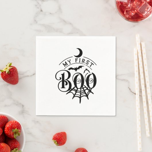 Serviette En Papier Halloween Boo Rapide (En situation)