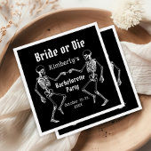 Serviette En Papier Halloween Bride or Die Skeleton Bachelorette Party