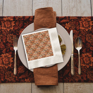 Serviette En Papier Halloween brun orange style