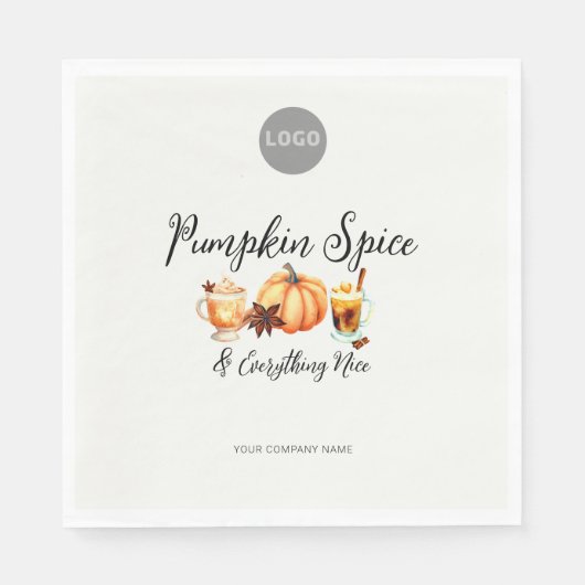 Serviette En Papier Halloween Bureau Party Business Citrouille Spice N (Devant)