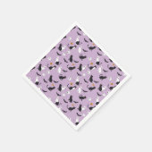 Serviette En Papier Halloween chat violet (Coin)