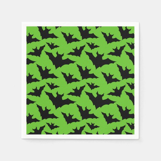Serviette En Papier Halloween chauves-chauves-souris cool éffrayant mo (Devant)