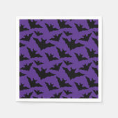 Serviette En Papier Halloween chauves-souris violet cool éffrayant mot (Devant)