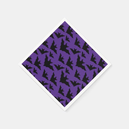 Serviette En Papier Halloween chauves-souris violet cool éffrayant mot (Coin)