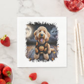 Serviette En Papier Halloween chien Goldendoodle (En situation)