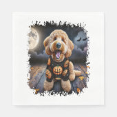 Serviette En Papier Halloween chien Goldendoodle (Devant)