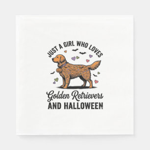 Serviette En Papier Halloween Chienne Maman Rétrieneur Doré Vintage Ar