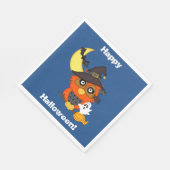 Serviette En Papier Halloween chouette (Coin)