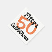 Serviette En Papier Halloween Cinquante Fabuleux 50e fête d'anniversai (Coin)