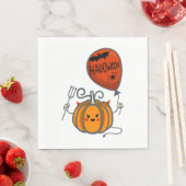 Serviette En Papier Halloween citrouille (En situation)