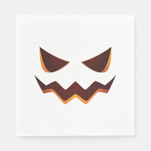 Serviette En Papier Halloween citrouille (Devant)