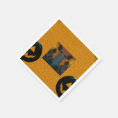Serviette En Papier Halloween Citrouille à thème et maison hantée (Coin)