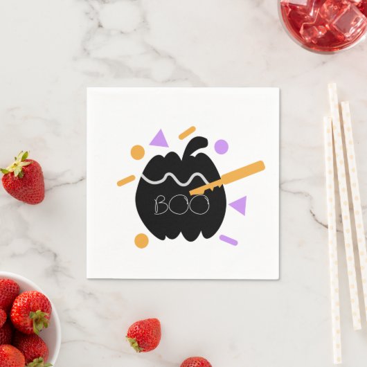 Serviette En Papier Halloween Citrouille Carving Party Confetti Sprink (En situation)