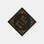 Serviette En Papier Halloween Citrouille Orange Trick ou traitement (Coin)