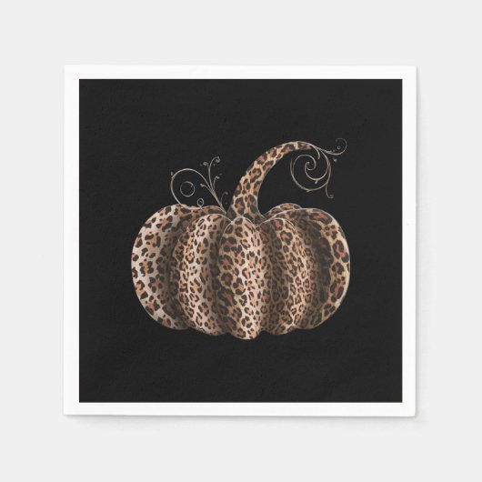 Serviette En Papier Halloween Citrouille Plaid Leopard automne Thanksg (Devant)