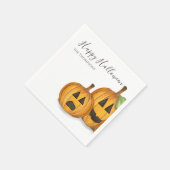 Serviette En Papier Halloween Citrouilles mignons Jack O'lanterns Simp (Coin)