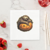 Serviette En Papier Halloween classique à thème Sloth T-shirt (En situation)