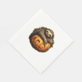 Serviette En Papier Halloween classique à thème Sloth T-shirt (Coin)