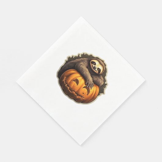 Serviette En Papier Halloween classique à thème Sloth T-shirt (Coin)