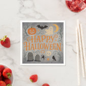 Serviette En Papier Halloween classique et vintage (En situation)